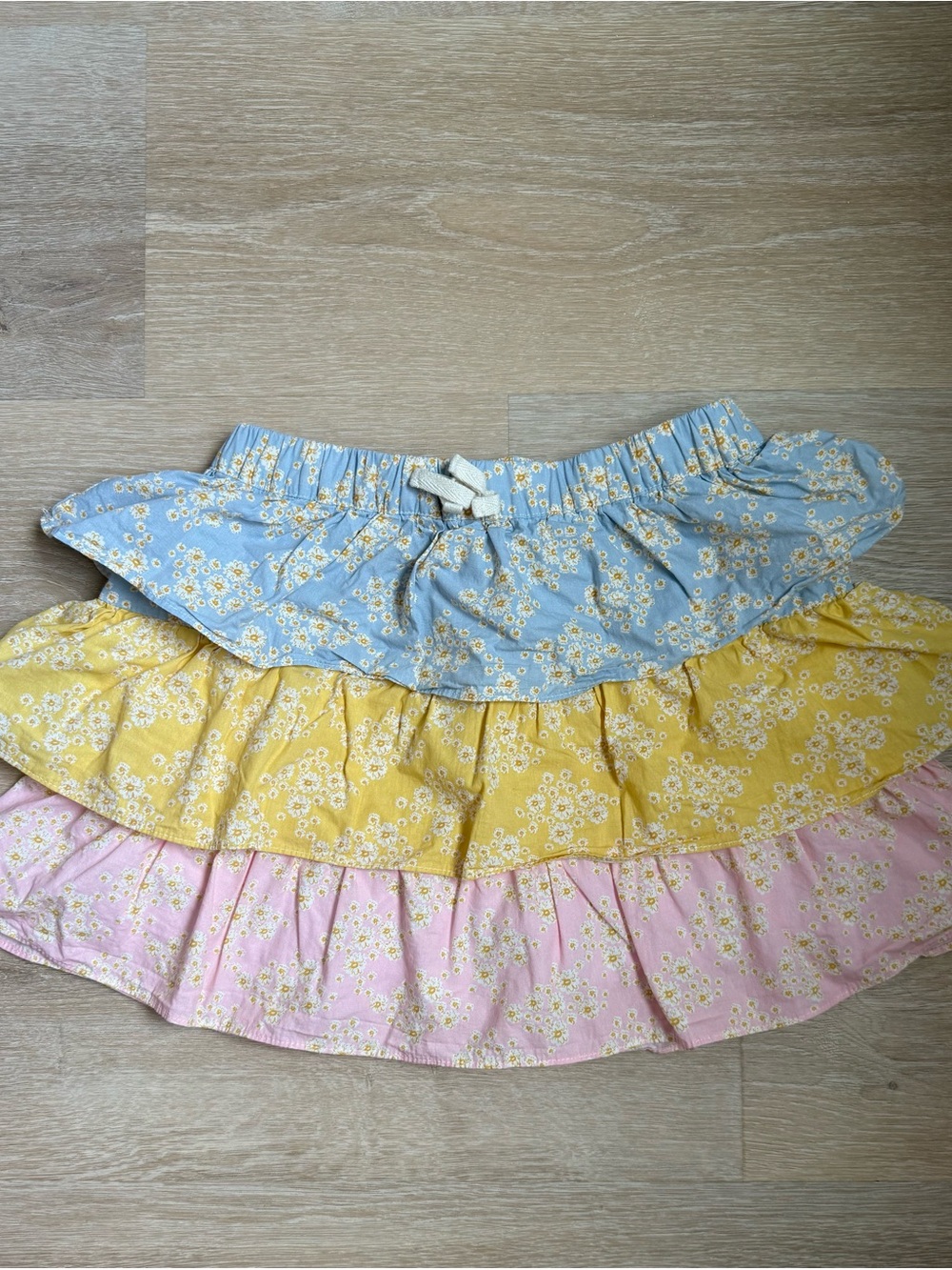 Bisby Floral Ruffle Skirt in Blue- size 10